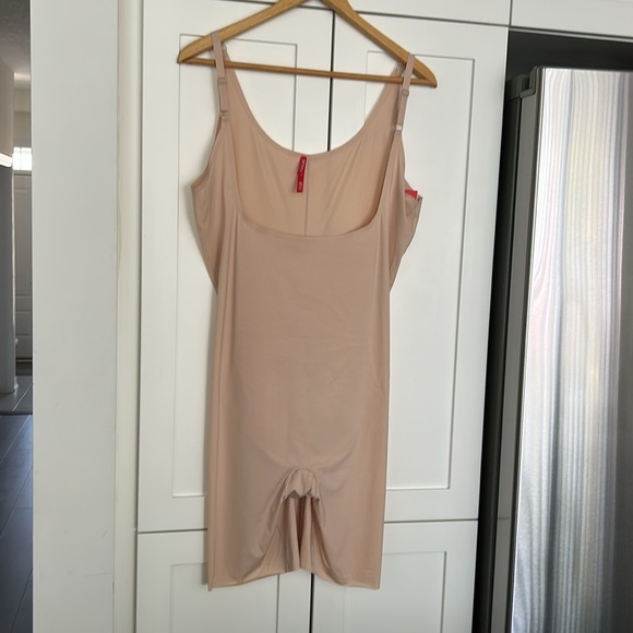 SPANX Open Bust Mid Thigh Bodysuit Shapewear Nude Women size 3x NEW - Picture 2 of 14